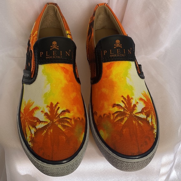 Brand New Philipp Plein Slip On Flame Sneakers Orange size 39 - Picture 2 of 12
